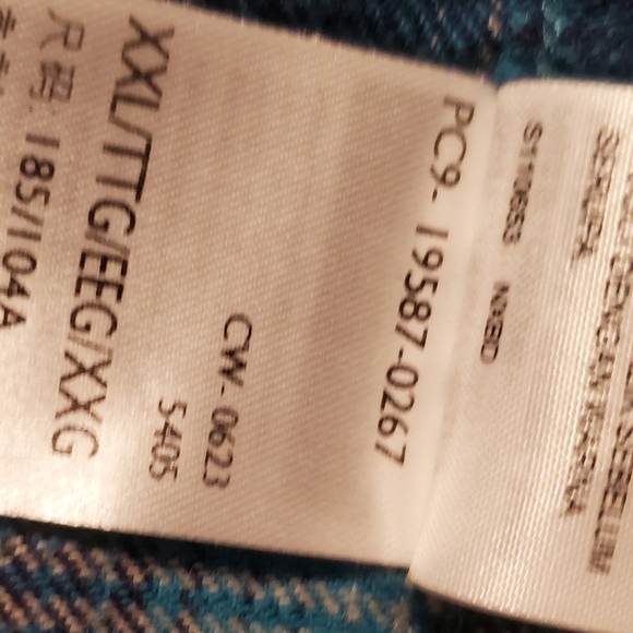 Levi's classic worker overshirt in blue plaid ocean depths - Picture 12 of 12